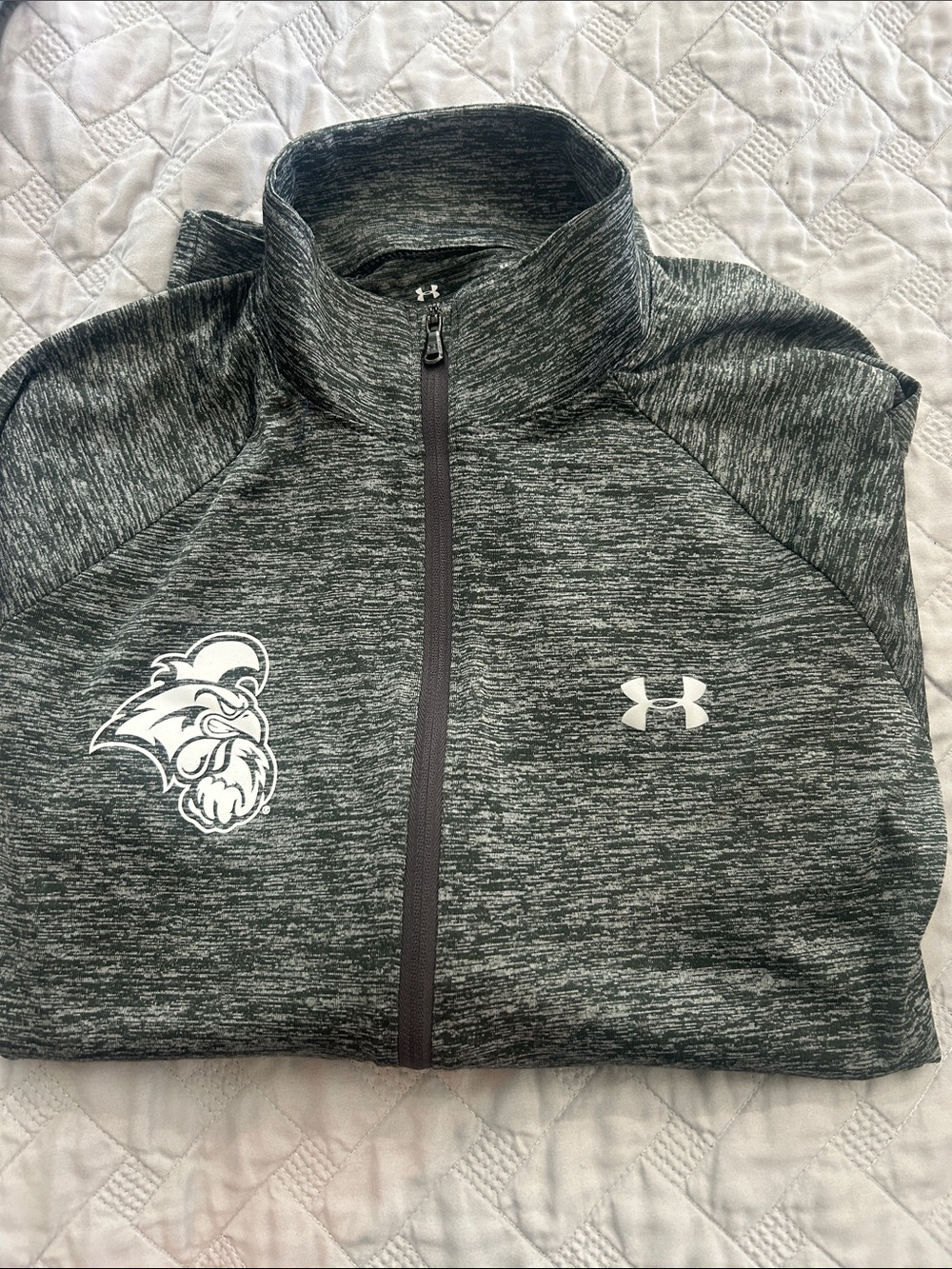 Under Armour Womens Black/Gray Heather Full-Zip Jacket with CCU Logo